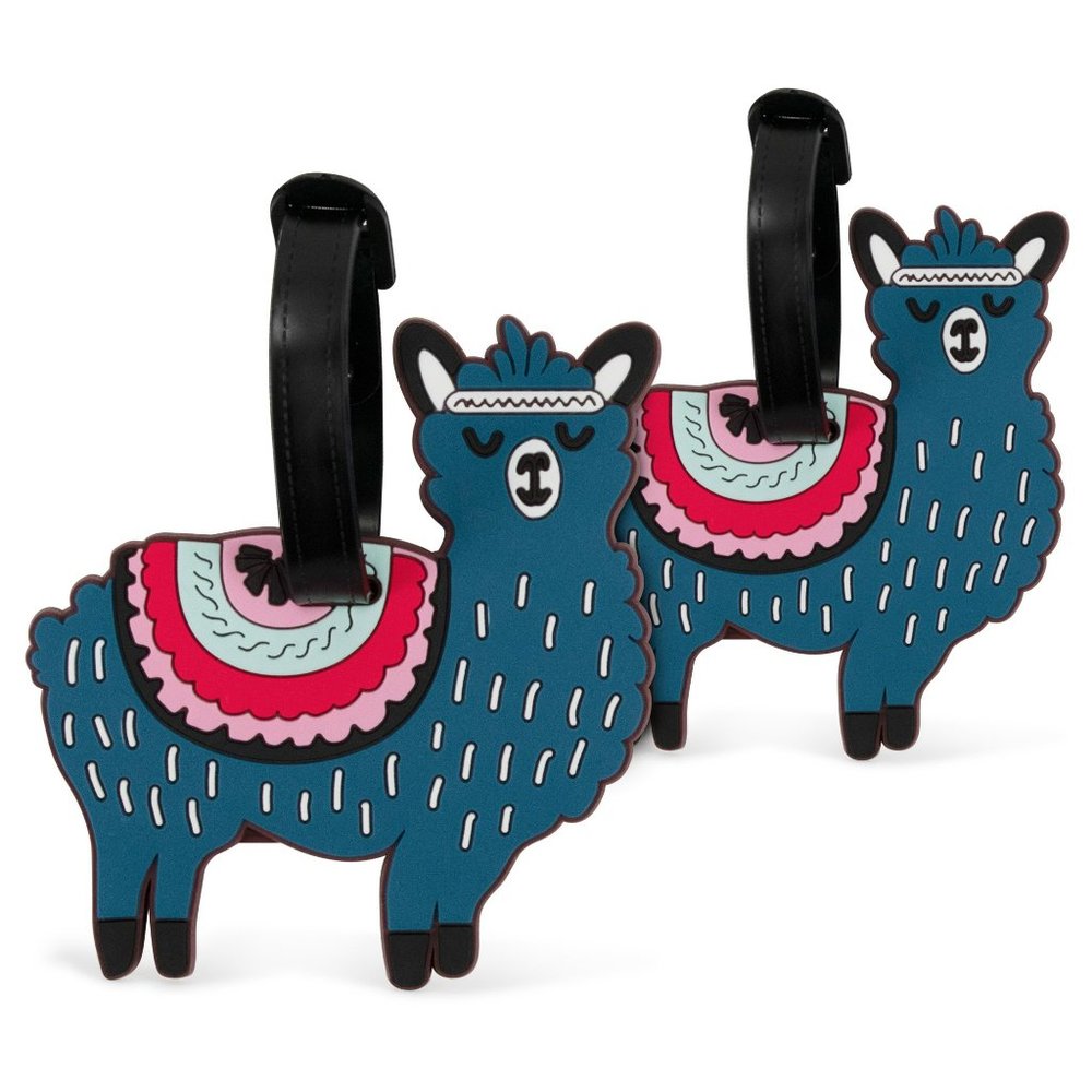 NWT MIAMI NOVELTY LUGGAGE ID TAG LLAMA SET OF 2